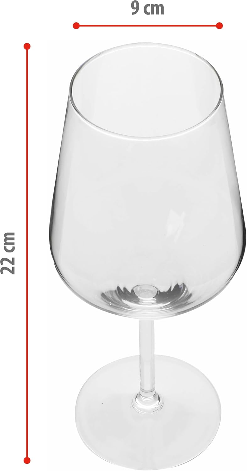 Alpina - verres à vin rouge - 53cl - lot de 6, lave-vaisselle, cadeau