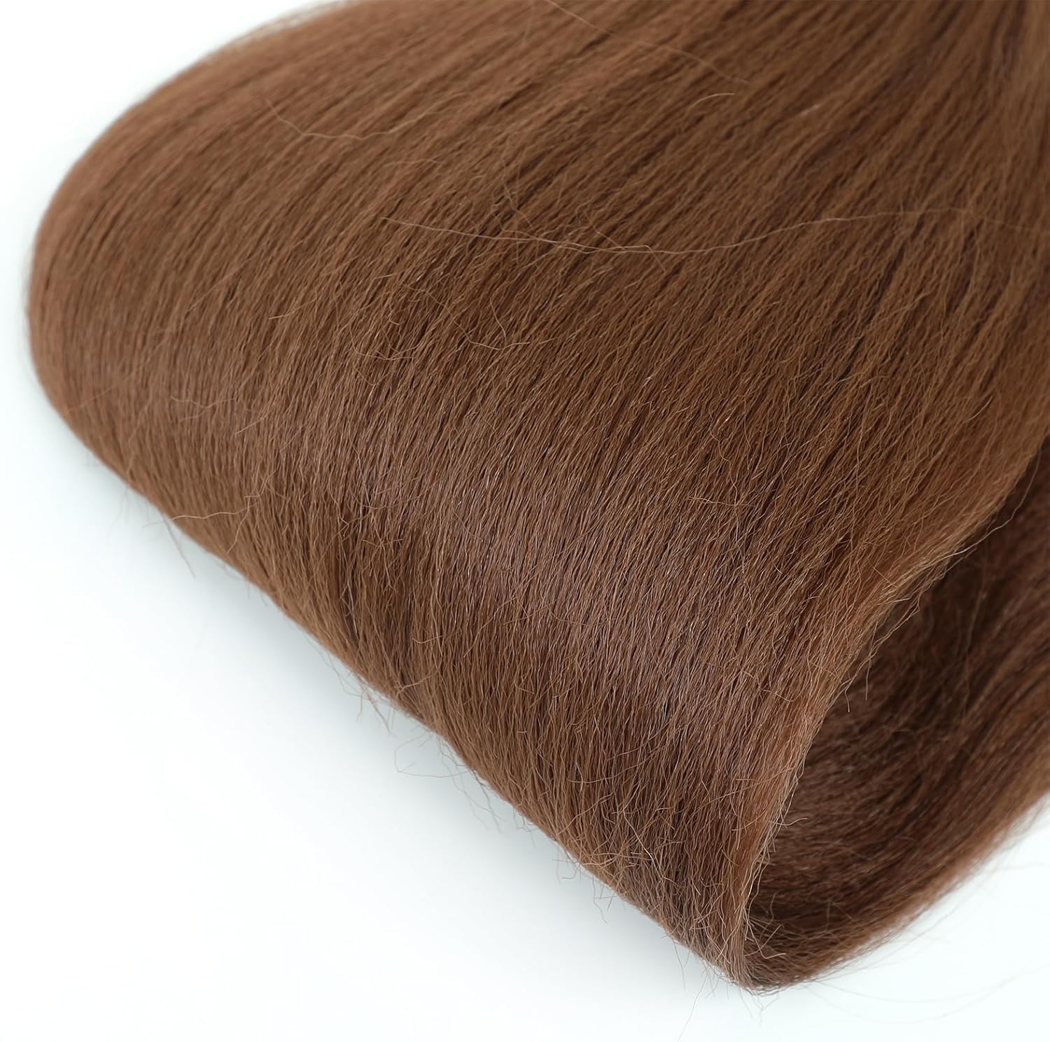 Extensions cheveux courts - 16 pouces - Kanekalon brun, 6 paquets, tressage facile