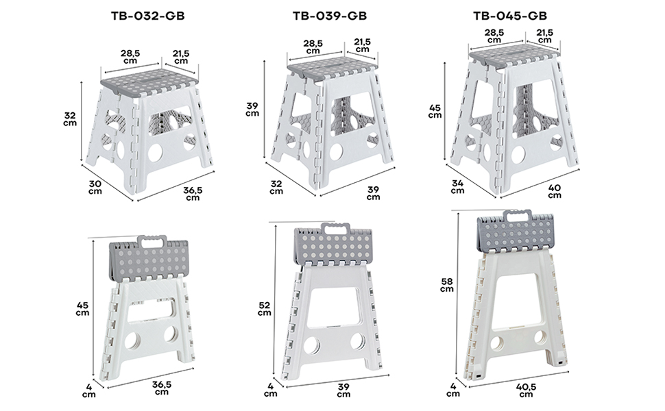 Tabouret Pliant ARREGUI dimensions
