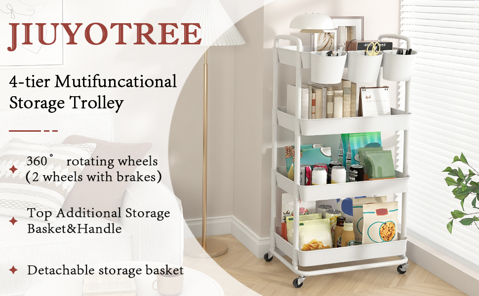 storage cart 4 white