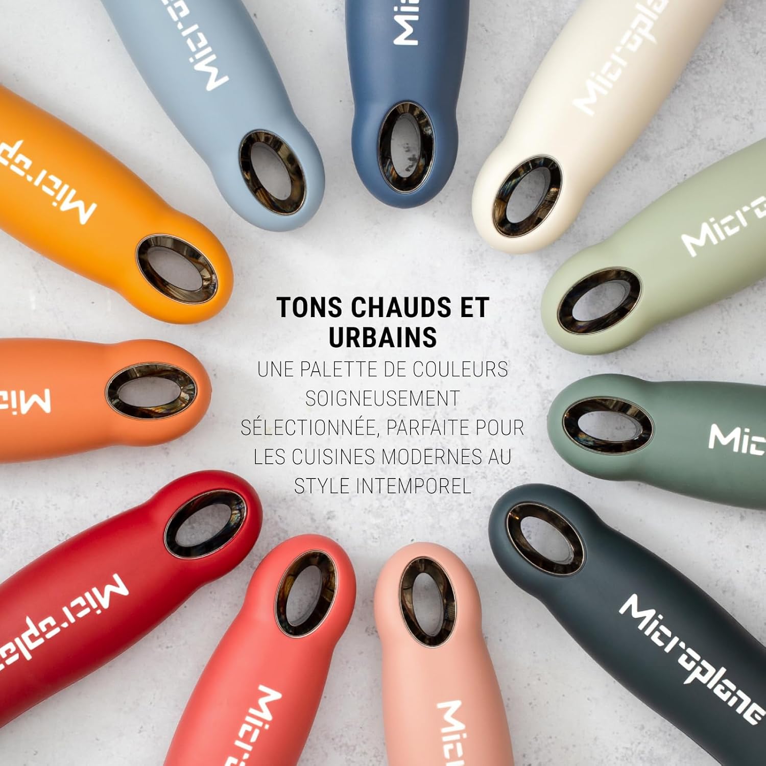 Microplane - Zesteur série Cannelle - lame fine - agrumes, parmesan, gingembre, chocolat, noix de muscade - Fabriqué aux