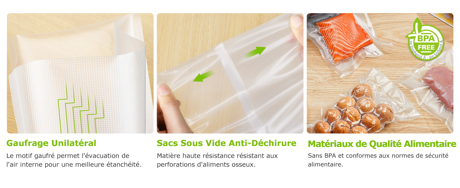 Série d'images sur le style de vie des produits montrant des cadres esquissés ou illustrés avec du texte en français sur les ingrédients naturels et les avantages du produit.