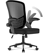 naspaluro Chaise de Bureau, Chaise de Bureau Ergonomique avec Accoudoirs Rabattables à 90°, Souti...