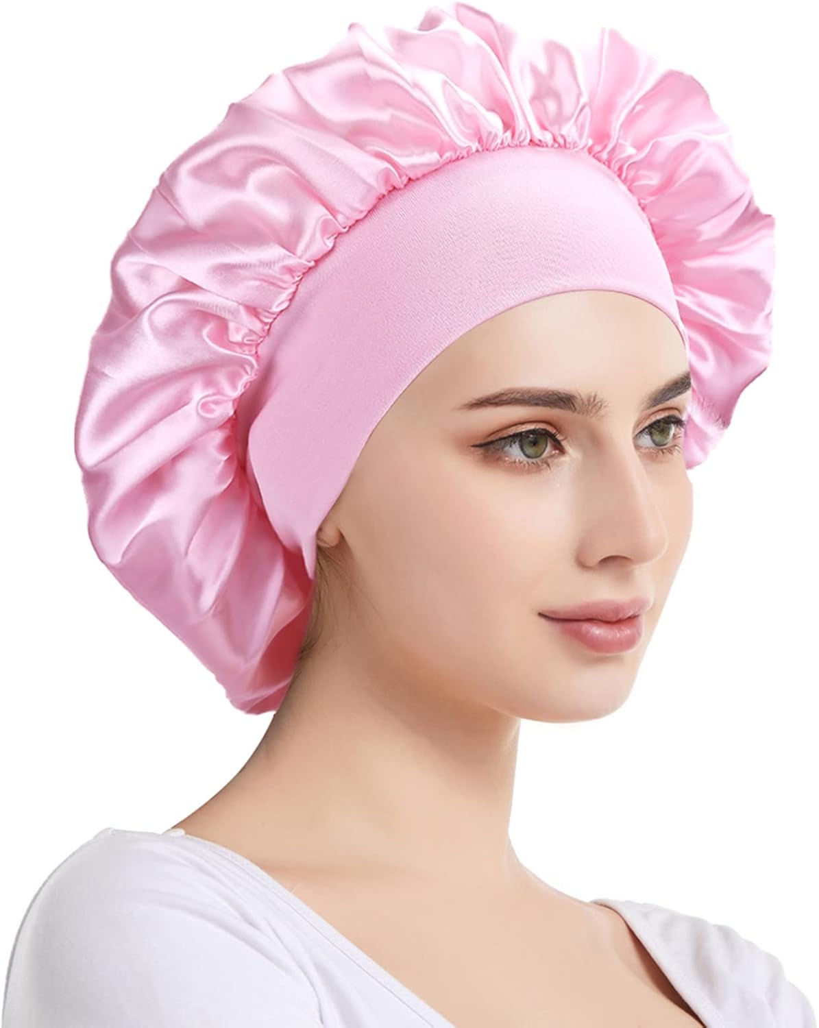 Bonnet satin femme - lot de 2 - taille unique - soie, protection nuit