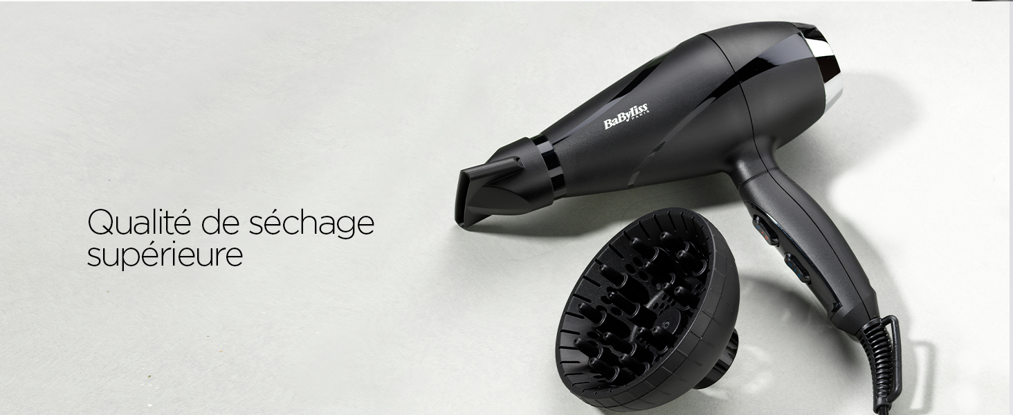 BaByliss, sèche-cheveux, Shine Pro 2200, 6713DE, fabrication italienne, diffuseur, concentrateur
