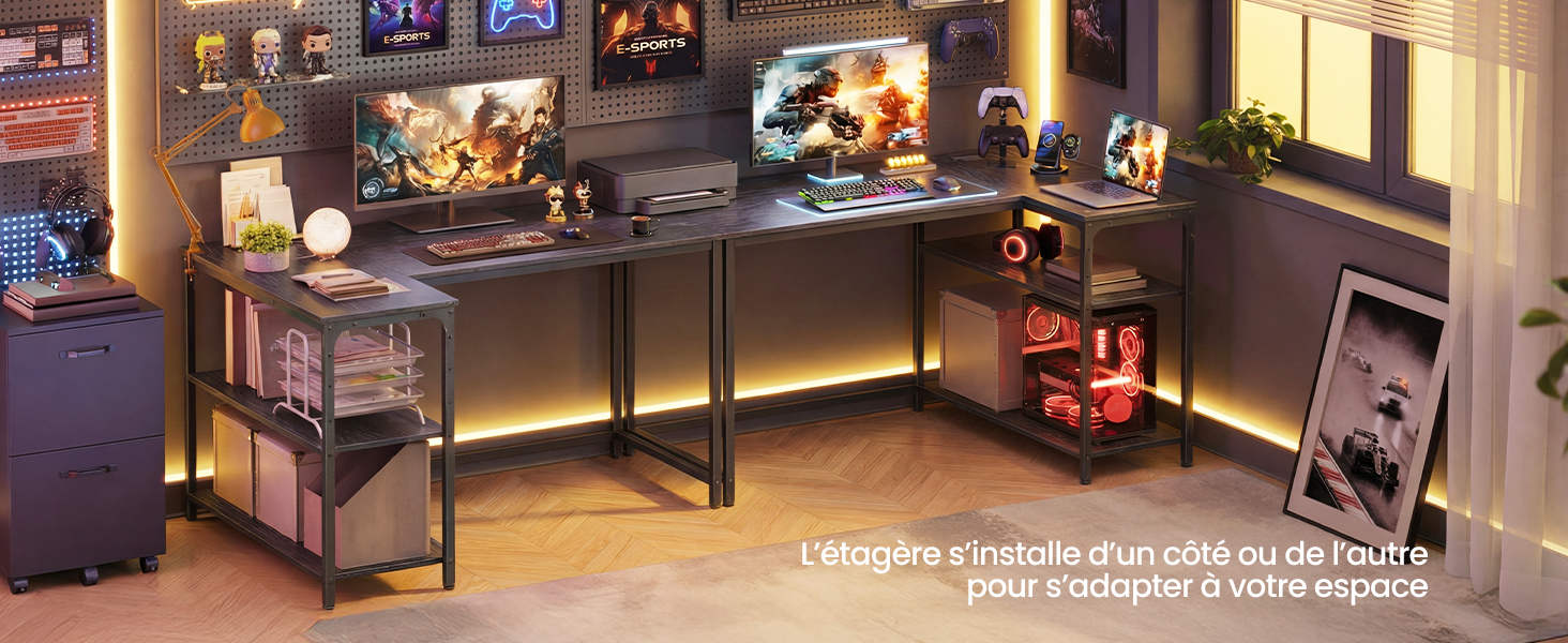 Présentoir intérieur présentant des agencements de meubles modernes avec des tables, des chaises et des objets de décoration dans une salle d'exposition bien éclairée.