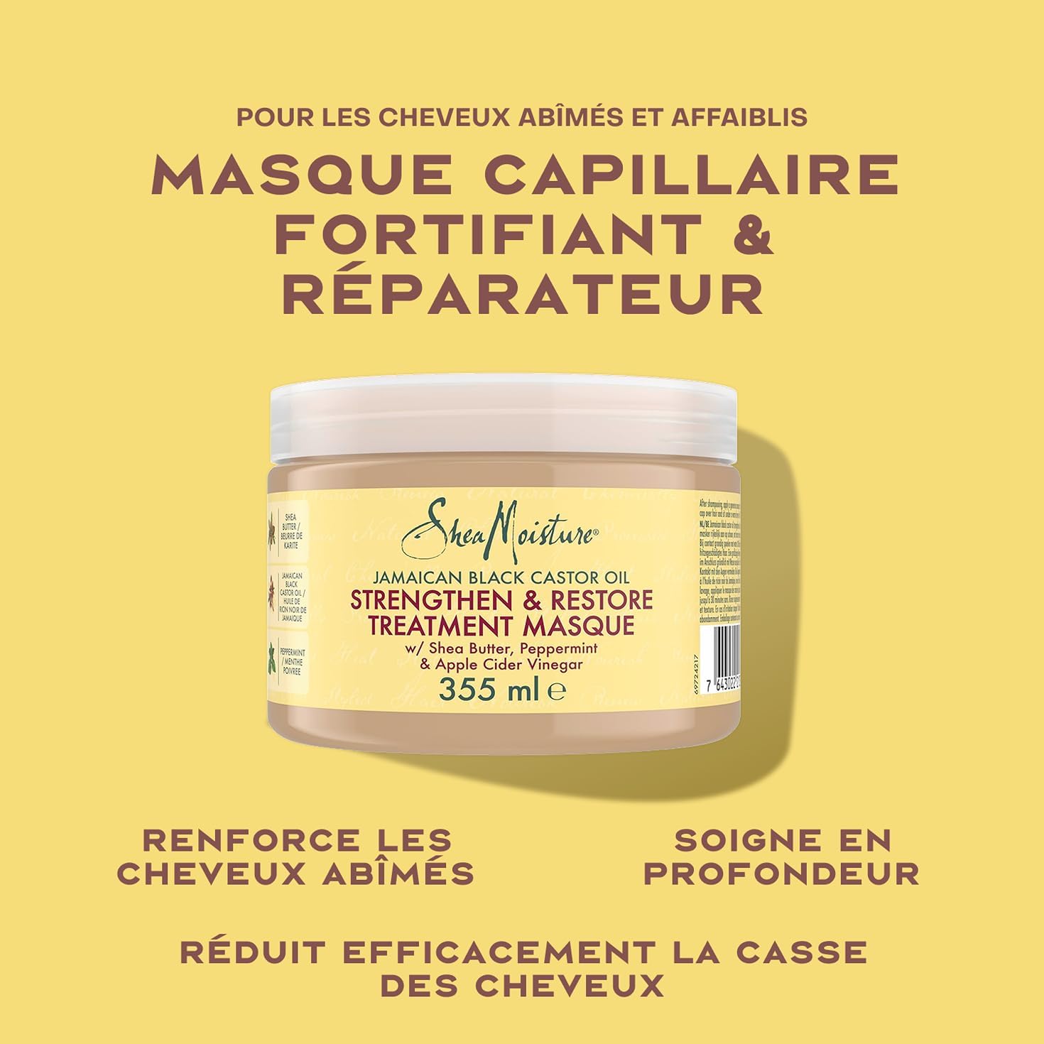 SheaMoisture - Jamaican Black Castor Oil set - 384/355ml - shampooing, après-shampooing, masque réparateur