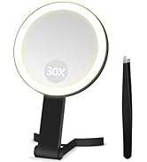 B Beauty Planet Miroir grossissant avec lumière, Miroir de Maquillage Double Face 30X/1X avec Pin...