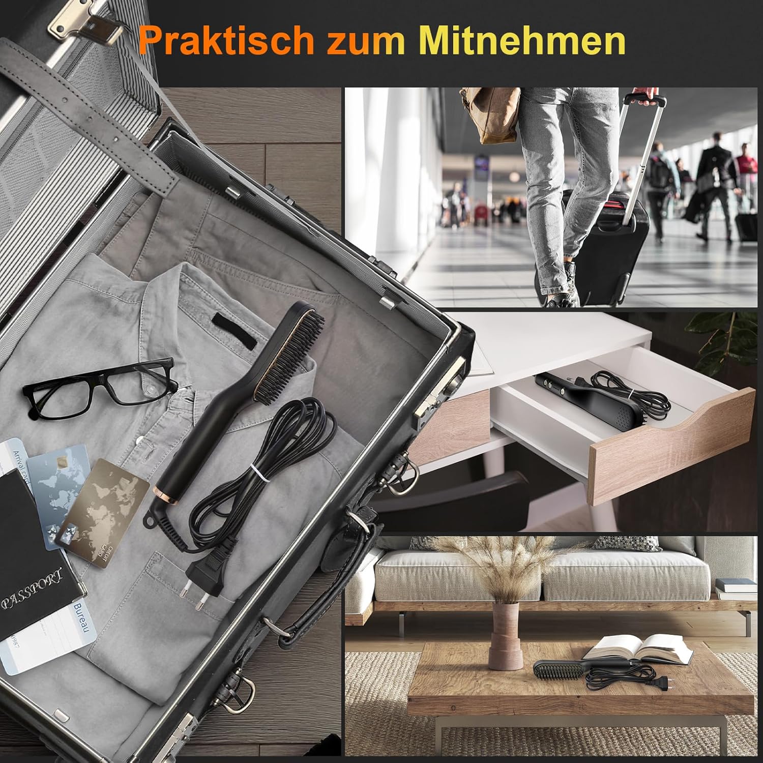 ANLAN - Lisseur Barbe 2 en 1 - température réglable, chauffage rapide