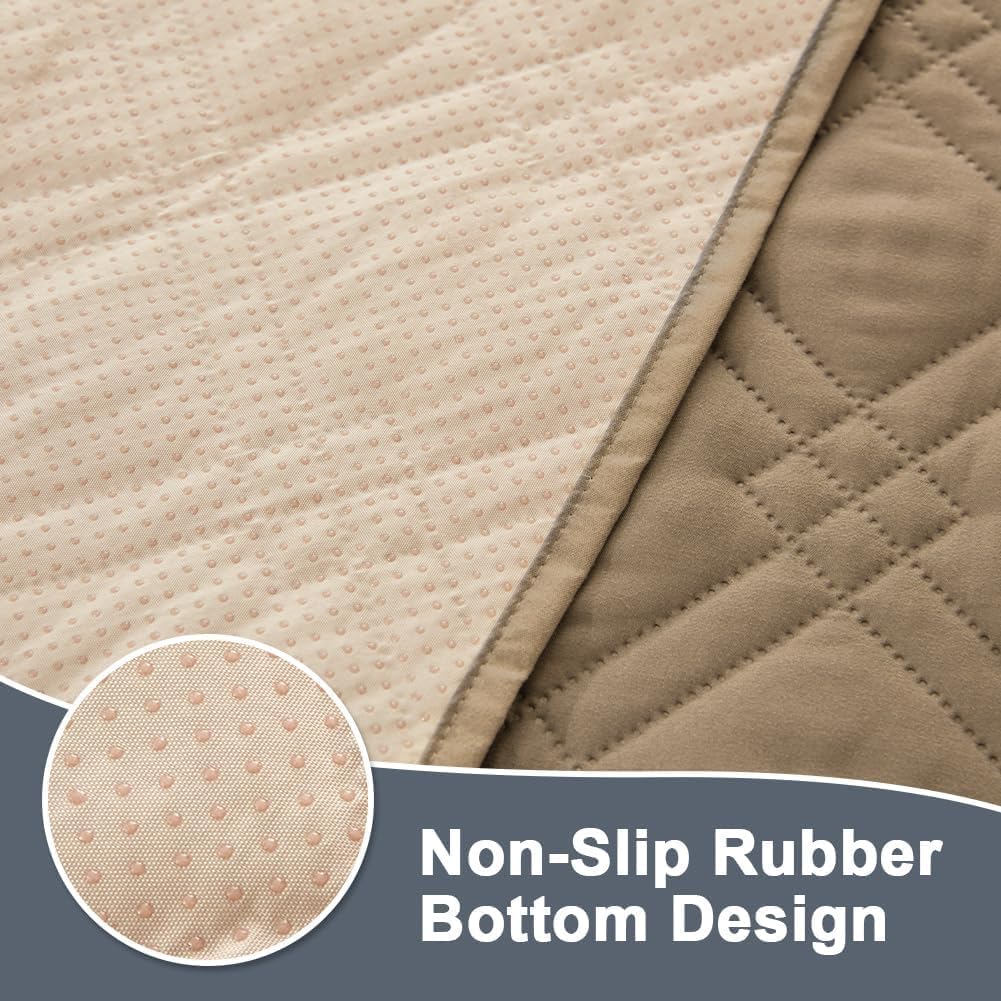 DUJUIKE - housse canapé imperméable, antidérapante, 76-180 cm, Brun DUJUIKE