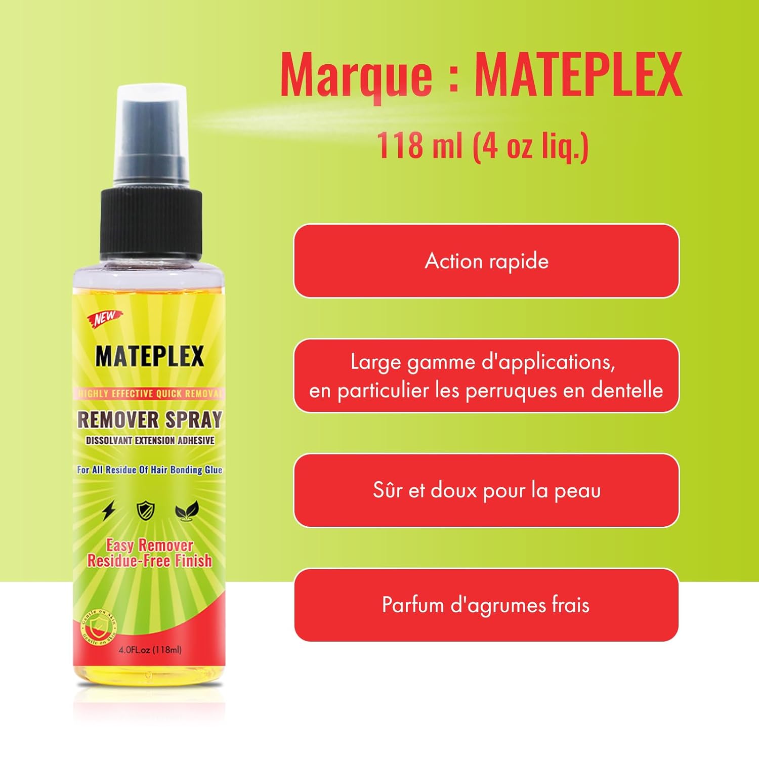 Dissolvant extensions adhésives 118ml - action rapide et facile