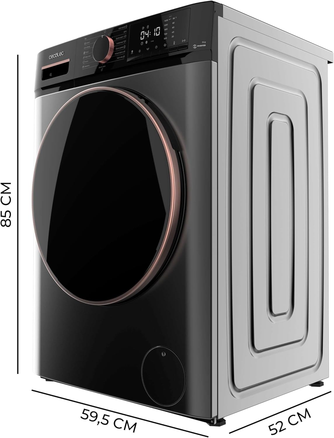 Cecotec - Bolero DressCode Série 8 kg - Inverter, Vapeur, 1400 tr/min, 15 programmes - 8610