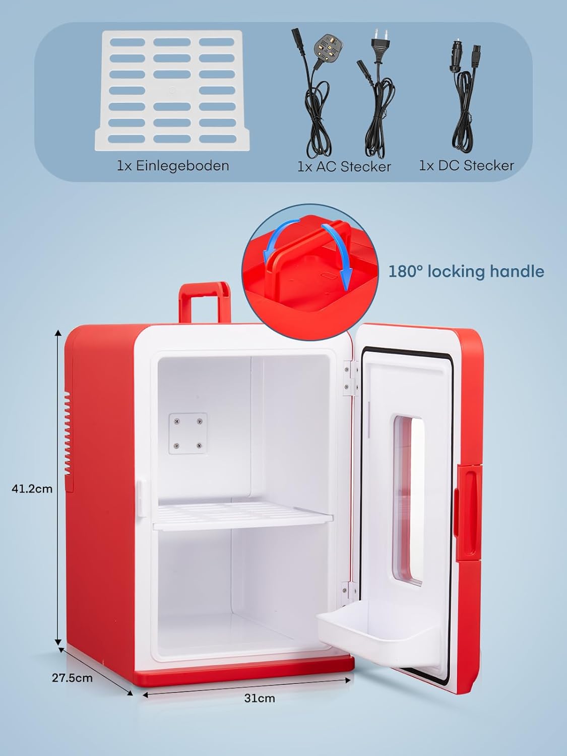 FOHERE - Mini Frigo 15L - compact, 240V/12V, chaud/froid, silencieux