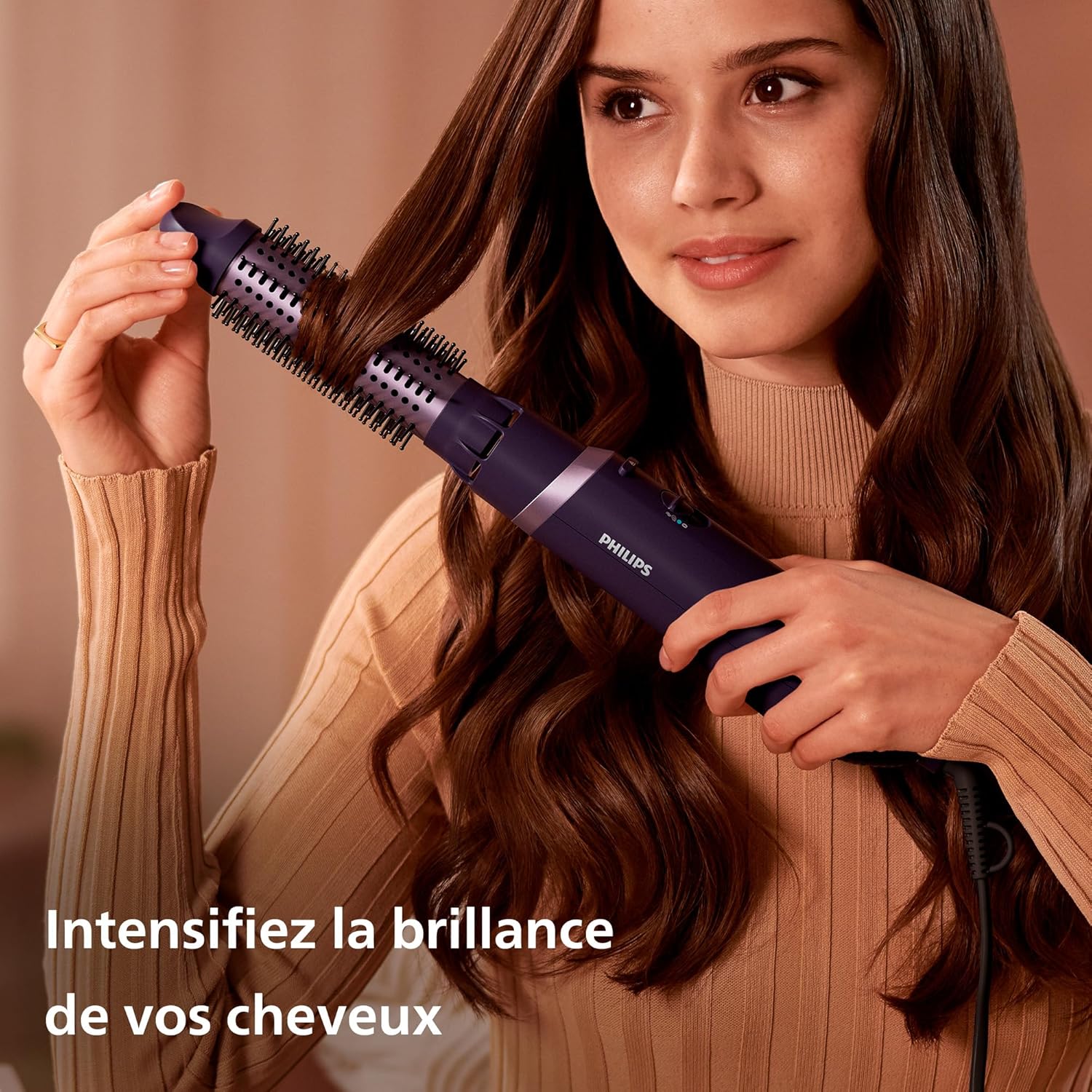 Philips - Série 3000 - brosse soufflante céramique kératine, ionique, 3 accessoires - BHA305/00