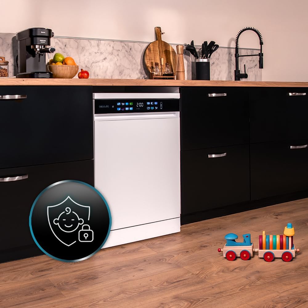 Cecotec - Bolero Aguazero 6210 - 60cm - 15 couverts, écran XXL, Sécurité enfants, Dry+, Classe D - 6210