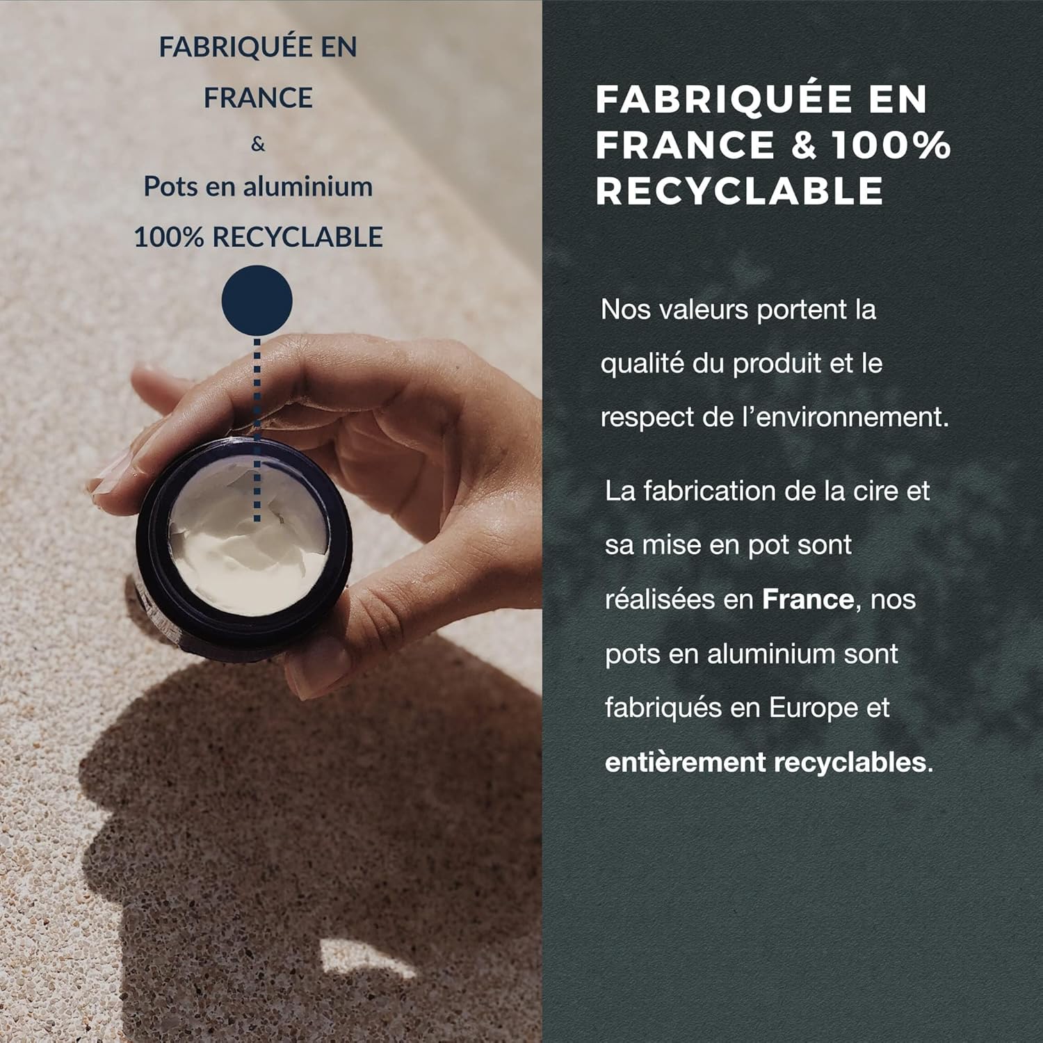 Cire pour cheveux homme - coiffante naturelle 45g - Fabriquée France