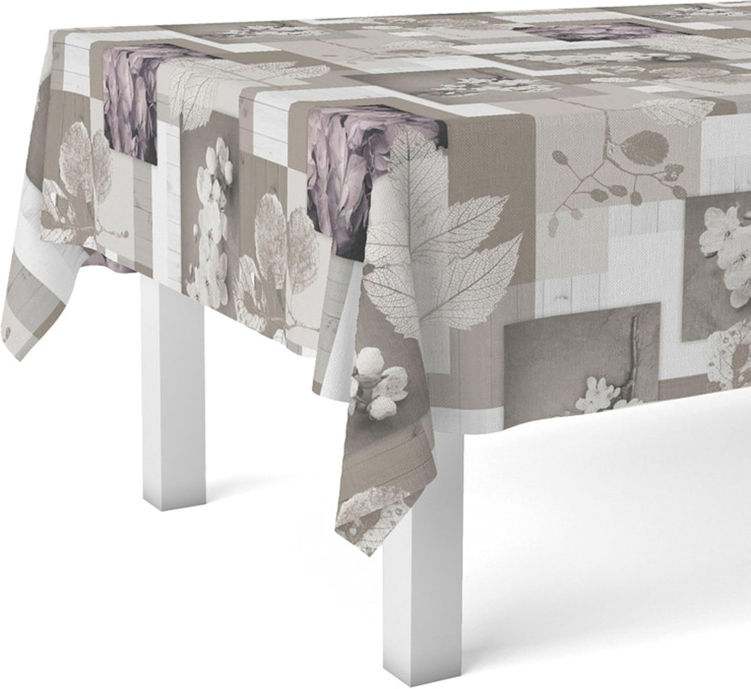 Nappe en toile cirée - Zen Feuilles - 200x140 cm - imperméable, anti-taches