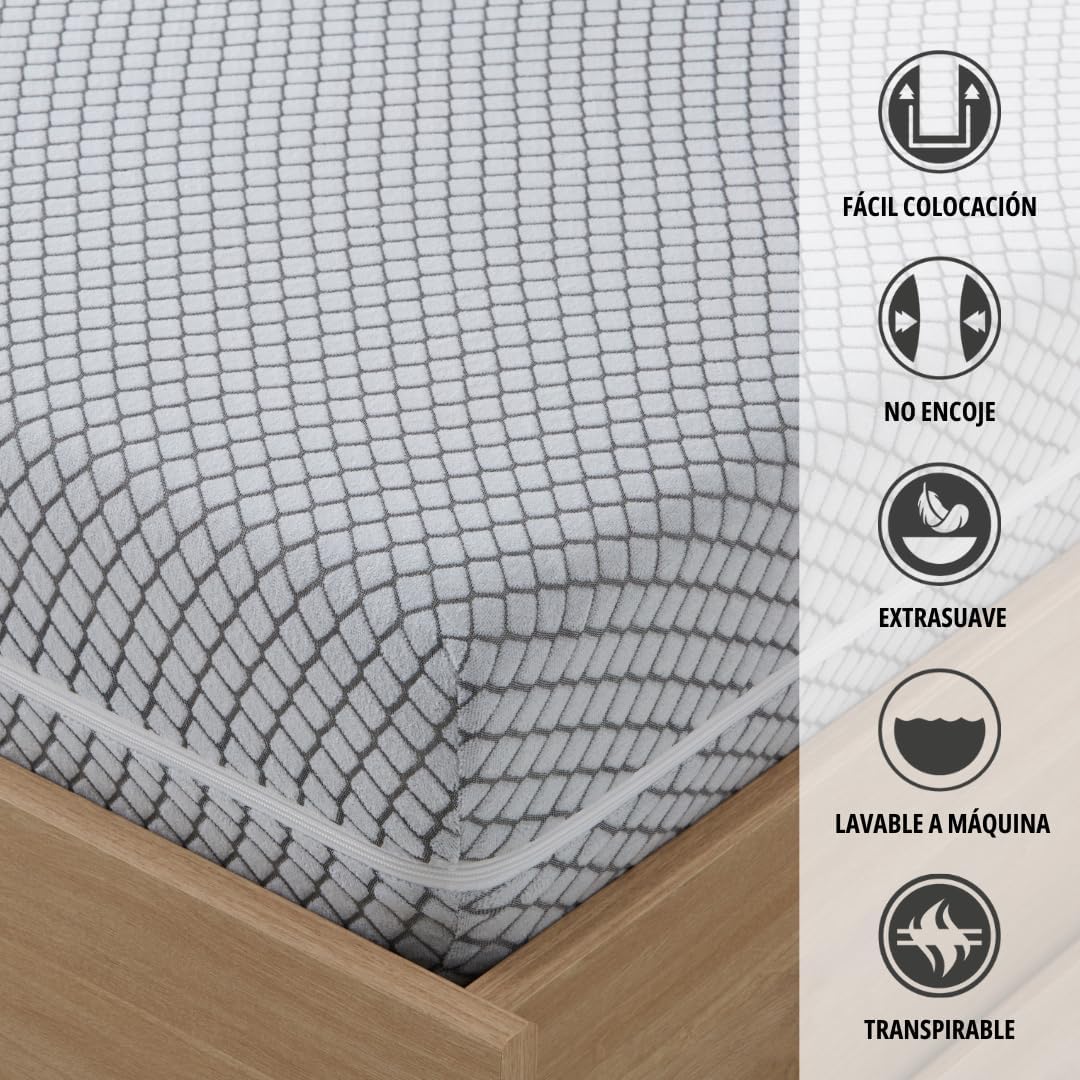 Degrees Home - Teide - 105 cm - housse matelas zippée anti-acariens lavable