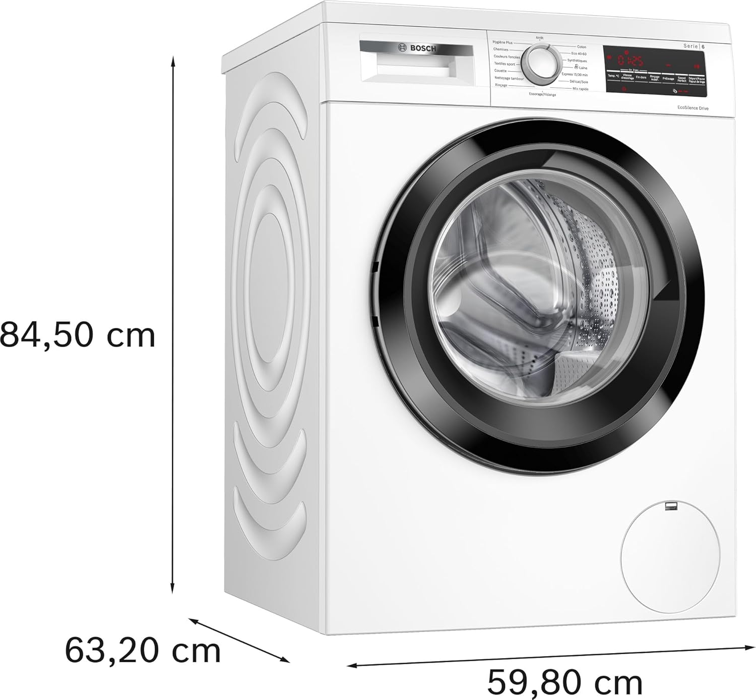 Bosch - Série 6 - 8 kg, 1400 trs/min, blanc, lave-linge frontal - WUU28T18FR