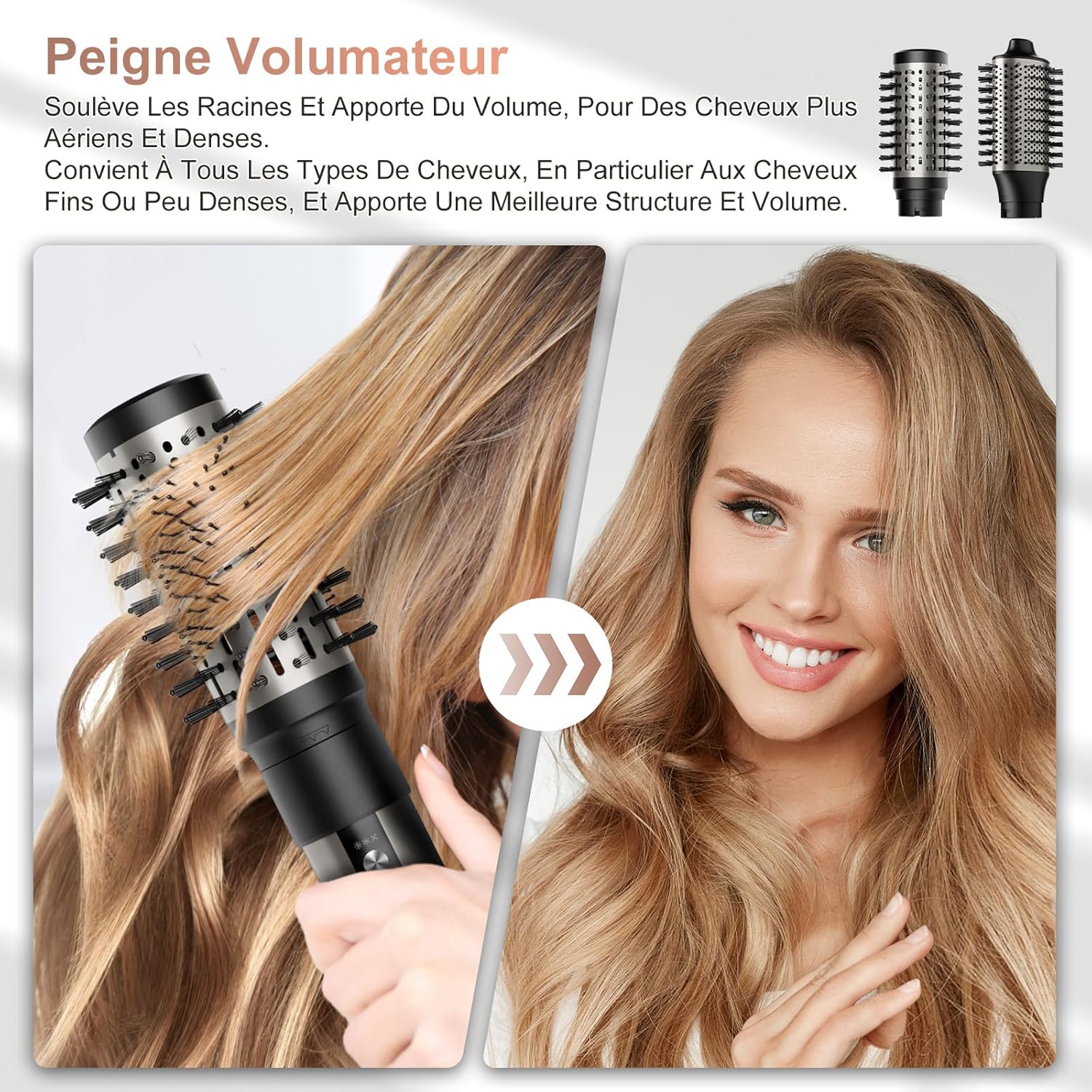 Air Styler 6 en 1 - sèche-cheveux ionique - 110000 tr/min - séchage rapide et bouclage sans chaleur