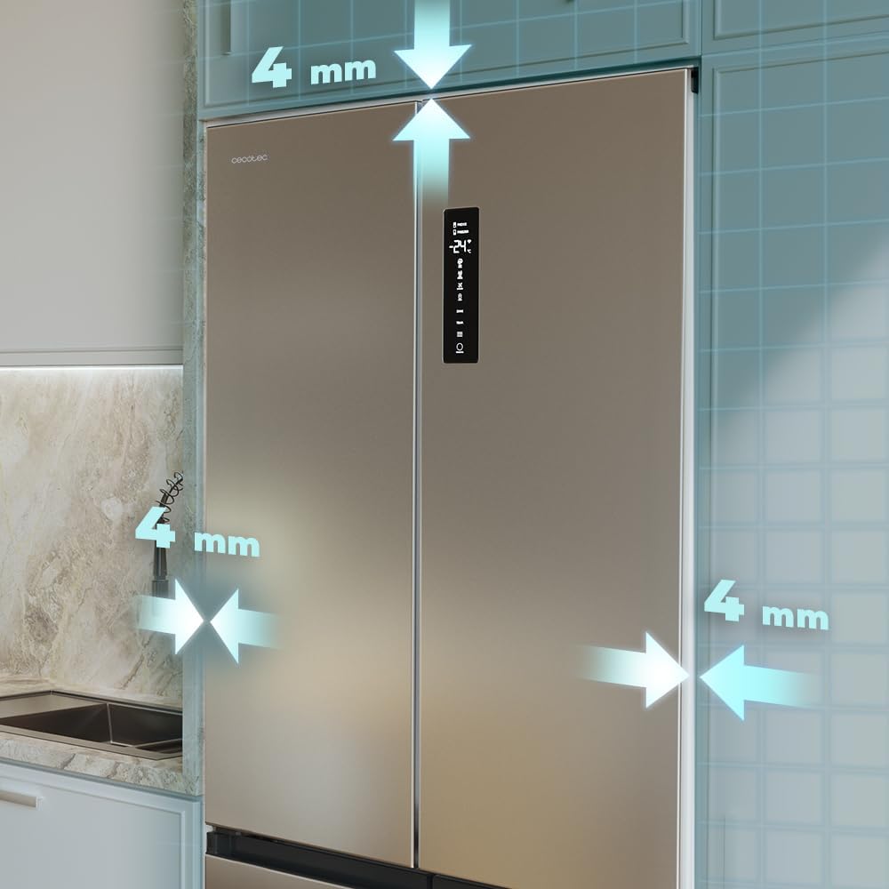 Cecotec - Bolero CoolMarket 4D - 189x83 cm - 456 L, No Frost, Inverter, 4 portes, 4D 456 SBI