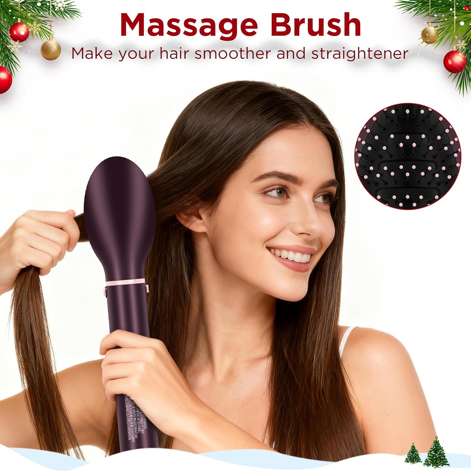 PARWIN PRO - Brosse à lisser auto, double tension, sèche-cheveux puissant