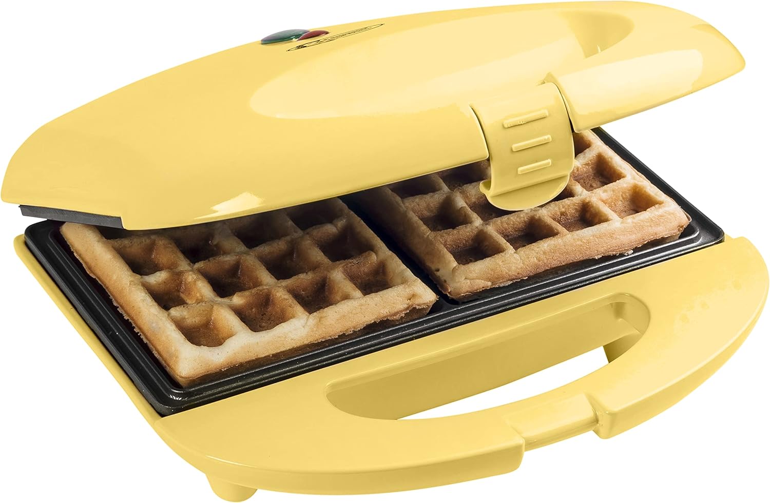 Bestron - gaufrier rétro 700W, anti-adhésif, jaune, dimensions compactes