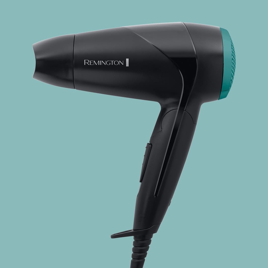 Remington - Sèche-cheveux On the Go, compact, 2000W, 2 températures, D1500