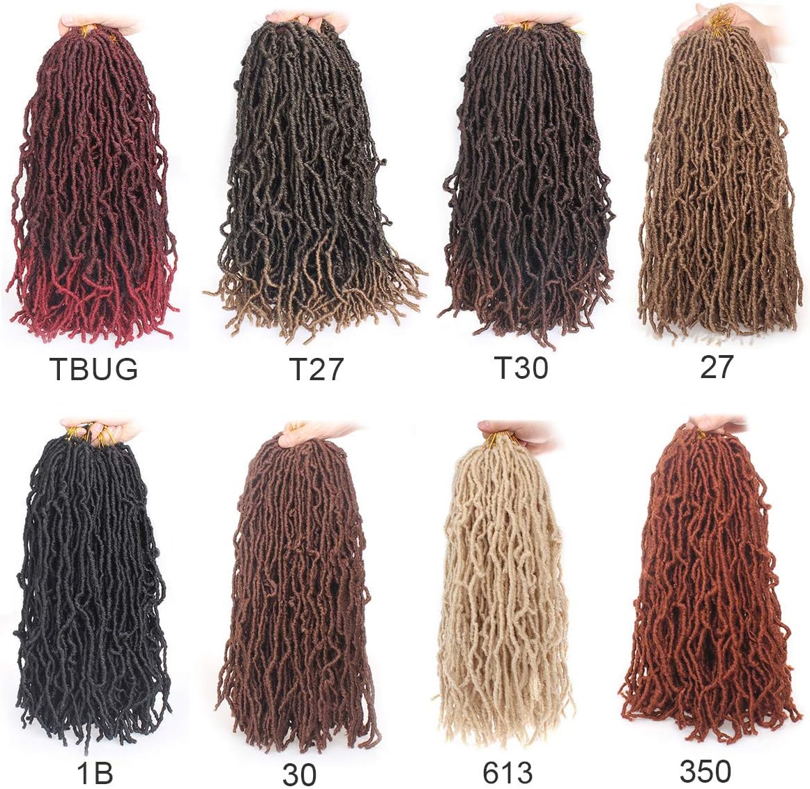 Xtrend - 7 Packs Nu Faux Locs - 18 pouces, 12 brins, teinte 27#