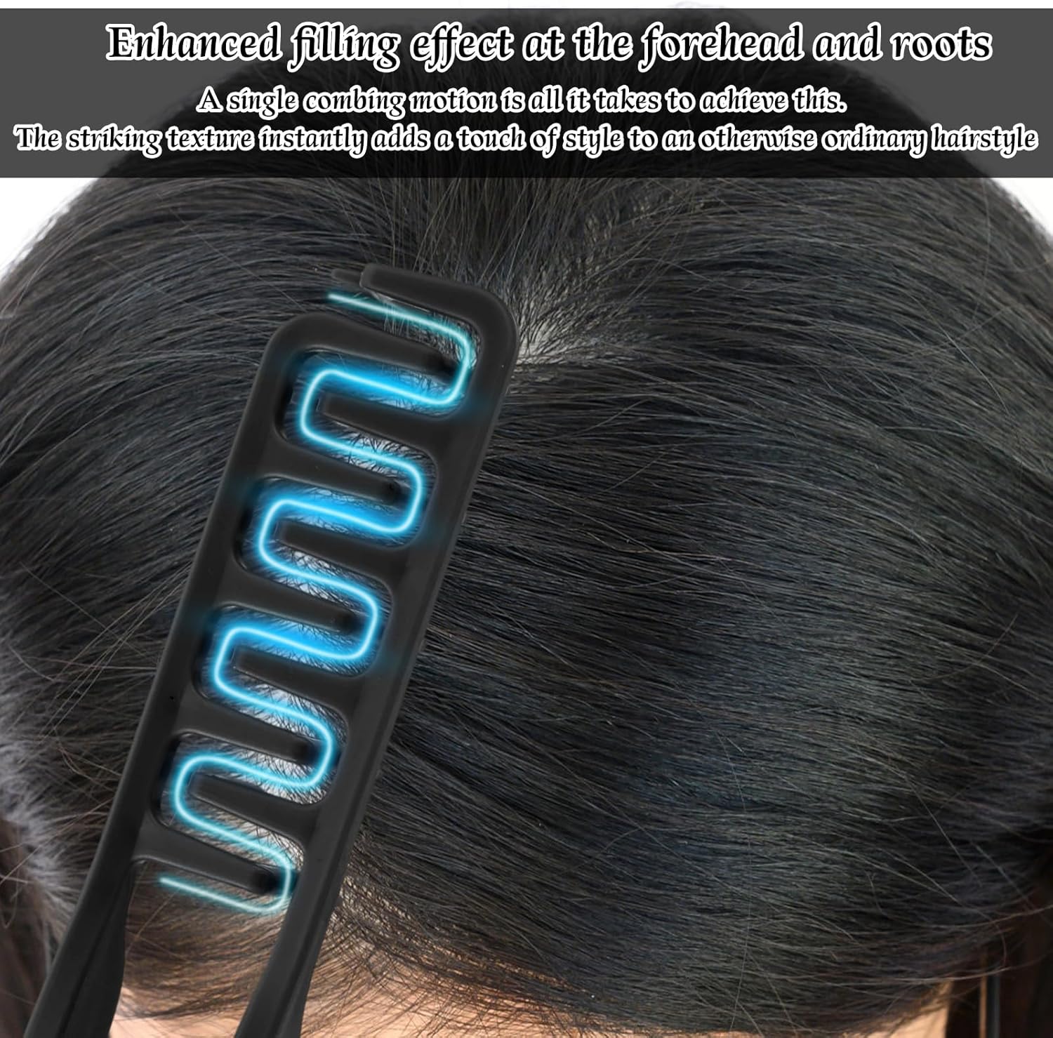 Peigne - dents larges ABS, poignée texturée 18x10cm, volumineux