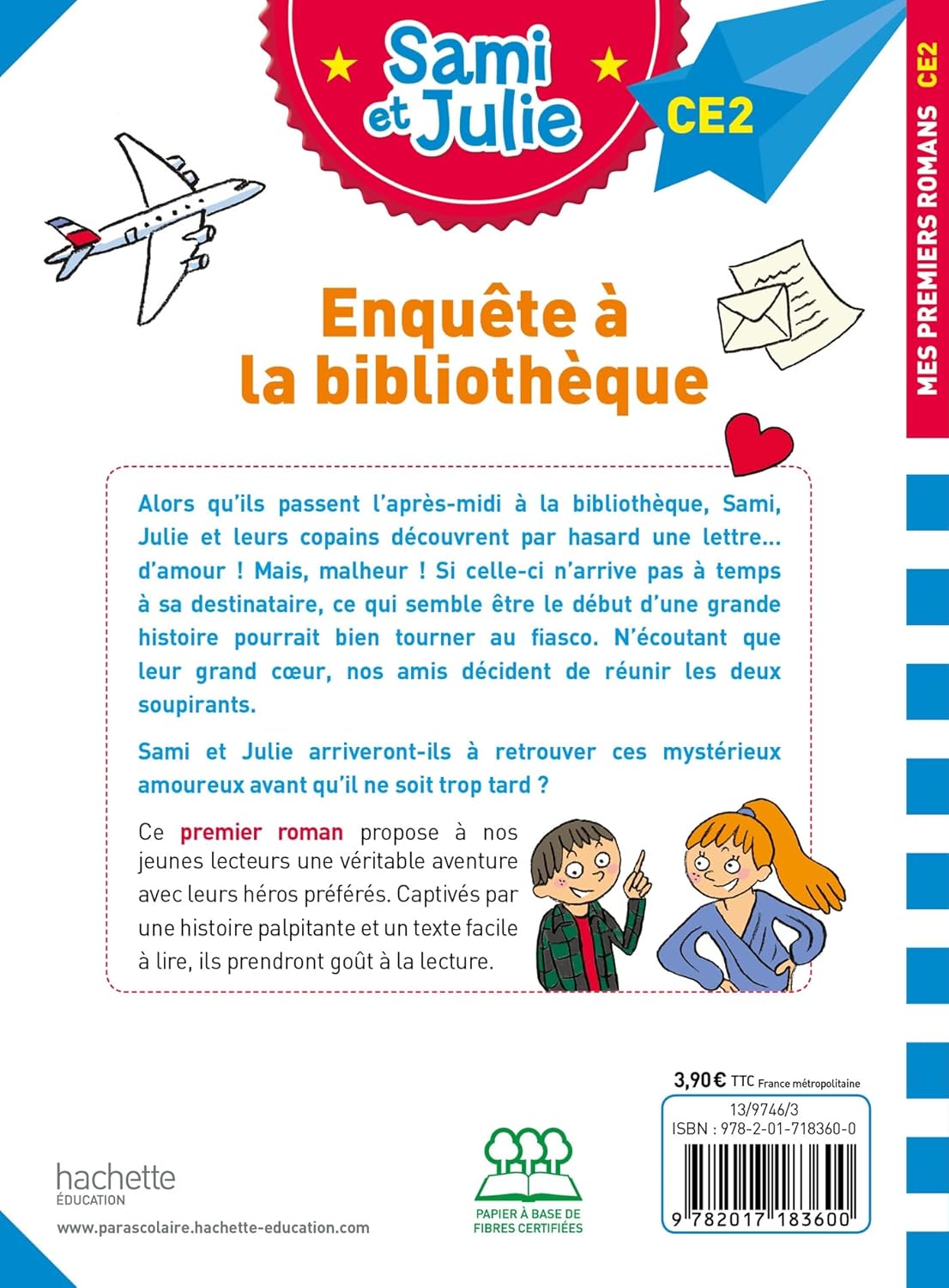 Livre enfant - Sami et Julie CE2 - Enquête -  illustrations, aventure