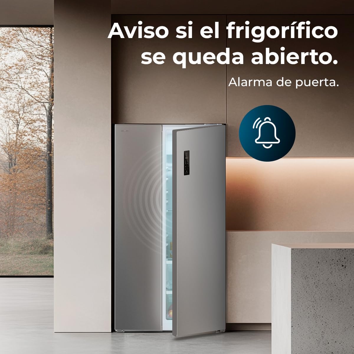 Cecotec - Bolero CoolMarket SBS 562 - 562L - No Frost, Inox, Classe D, modes Eco/Vacances, SBS 562