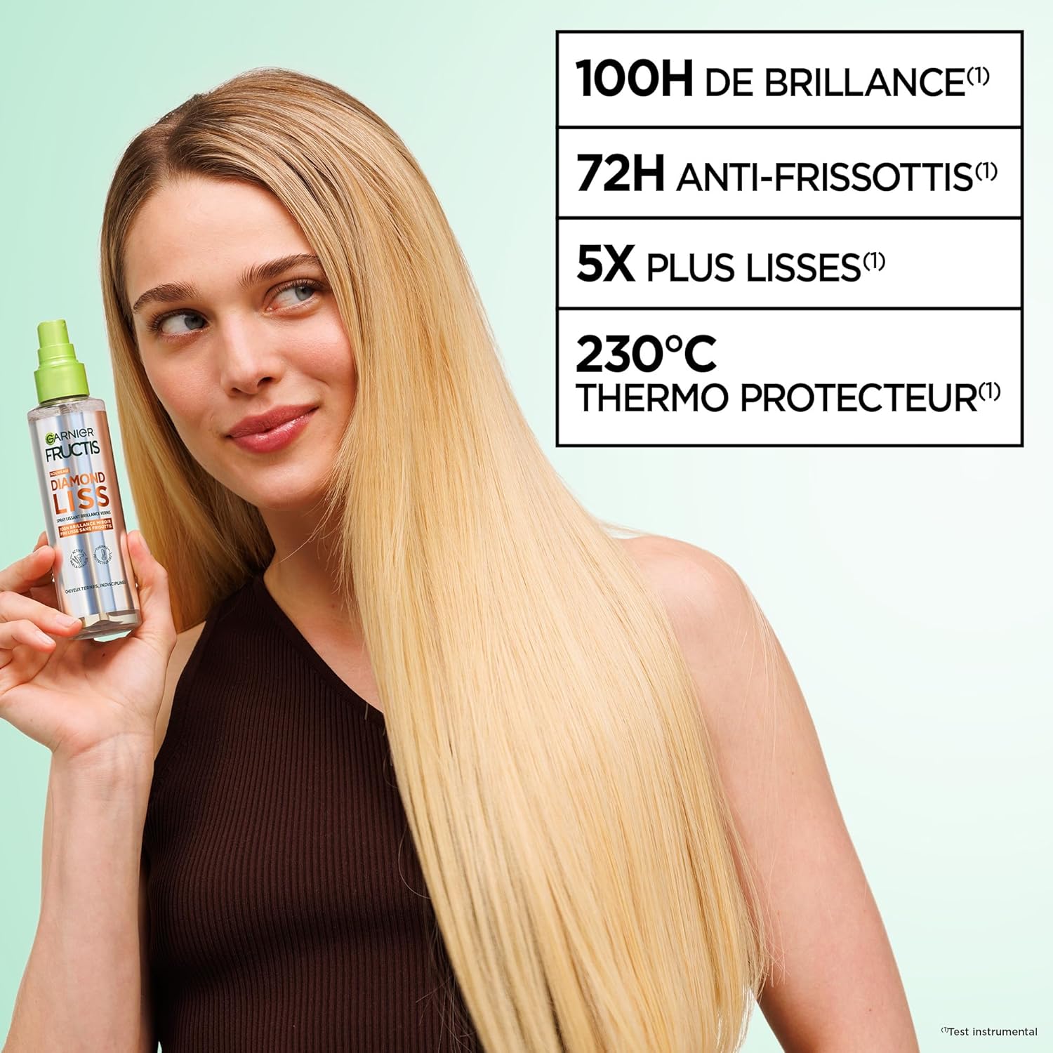 Garnier - Fructis Kératine Liss - routine 3 soins lissants, kératine végétale, huile d'argan, anti-frisottis