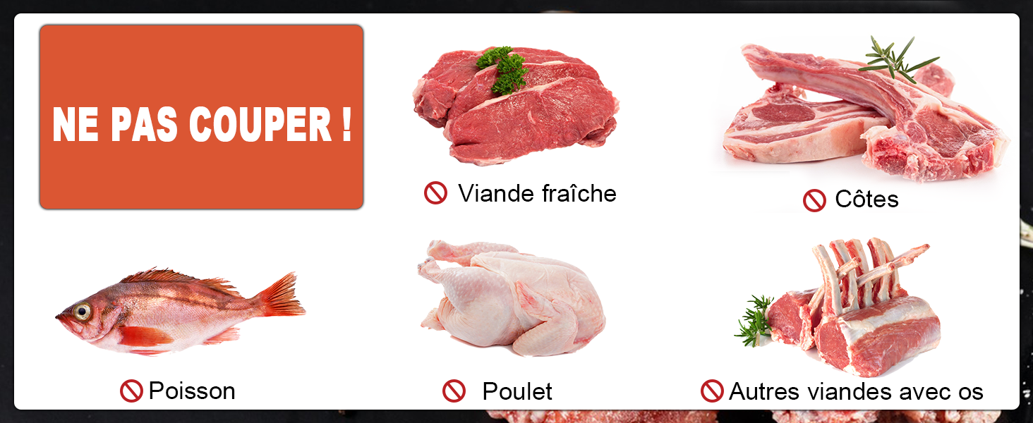 Coupeur de viande surgelée