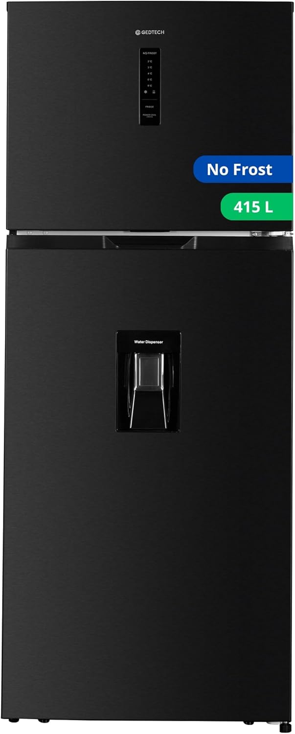 GEDTECH - Réfrigérateur combiné 415L, inox foncé, No Frost, distributeur d'eau - GDP415NFDX