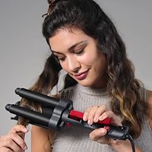 Revlon; Fer à onduler; trois têtes; céramique et tourmaline; 30 réglages de température;