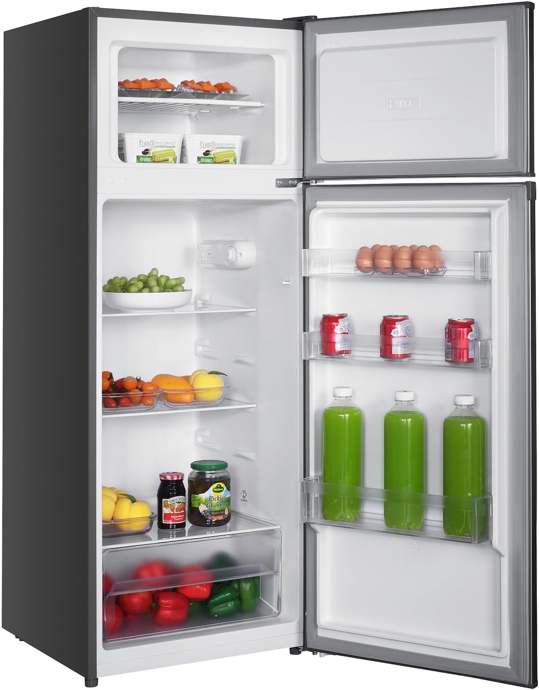 GEDTECH - réfrigérateur congélateur haut, 217L, classe E, GE217DPSL