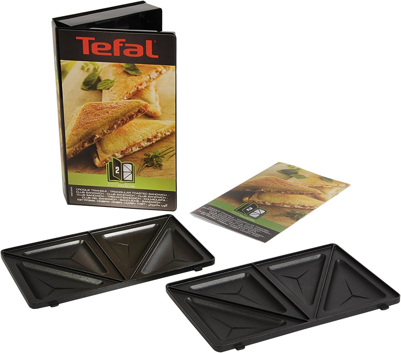 Tefal - Snack Collection - plaques croque triangle, livre recettes - XA800212