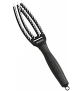 Olivia Garden Fingerbrush Care Iconic - Taille Small - Noir - Brosse à Cheveux en Poils de Nylon ...