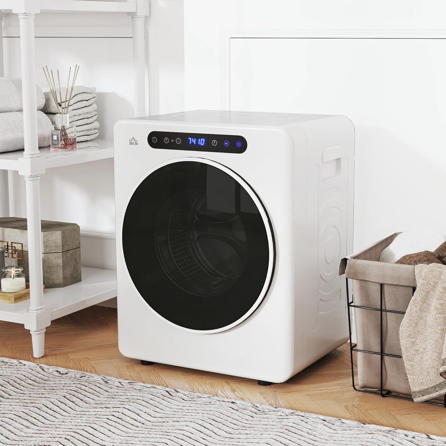 HOMCOM - sèche-linge compact 3 kg, 1000 W, 6 programmes, charge frontale
