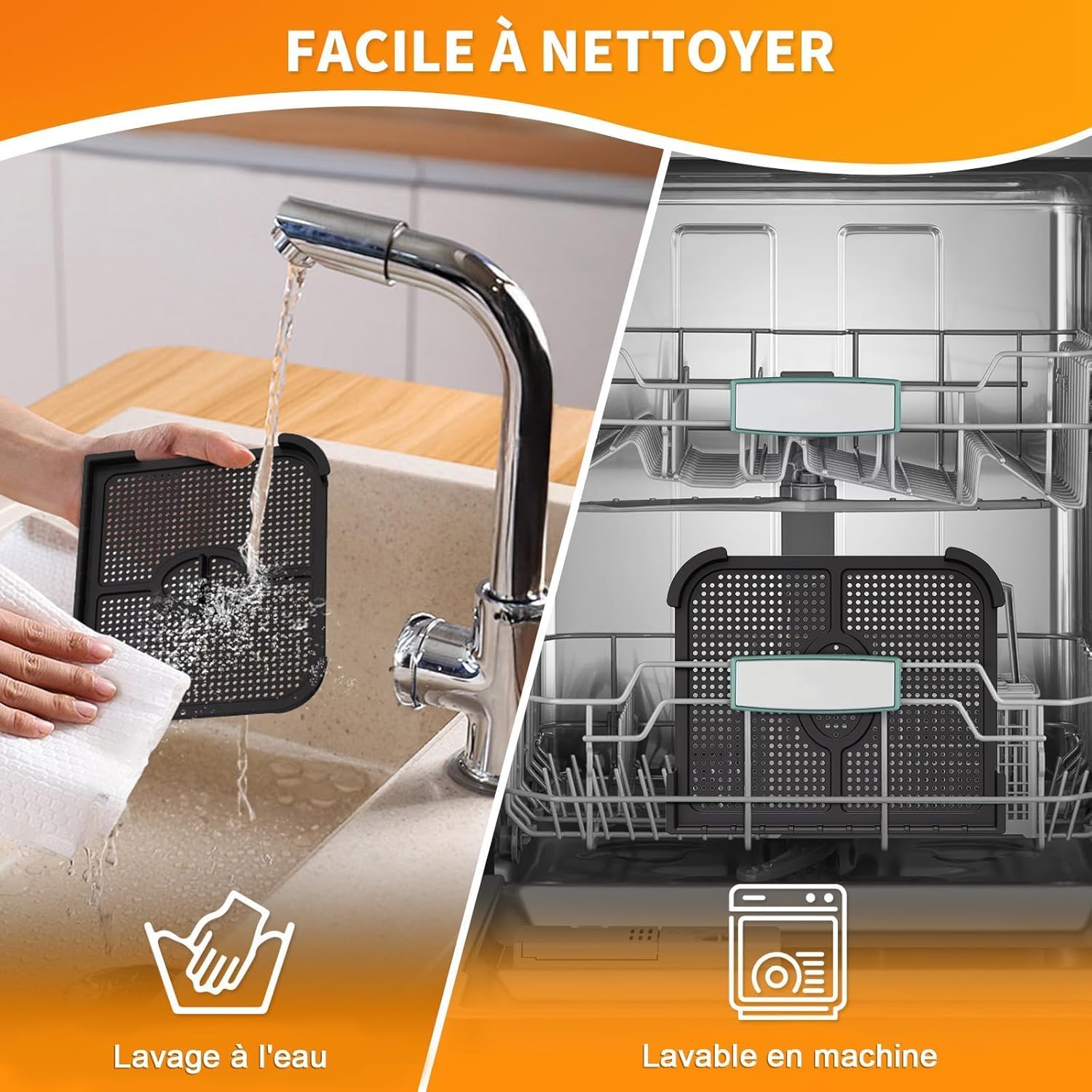 Grille anti-projection air fryer - compatible Ninja Foodi série Flexdrawer - 10.4L - protection efficace spirale chauffa