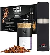 Le texte indique « GRILL SET ». Emballage du produit et vues multiples d'une râpe en acier inoxydable de qualité professionnelle avec des accents et une poignée noirs.