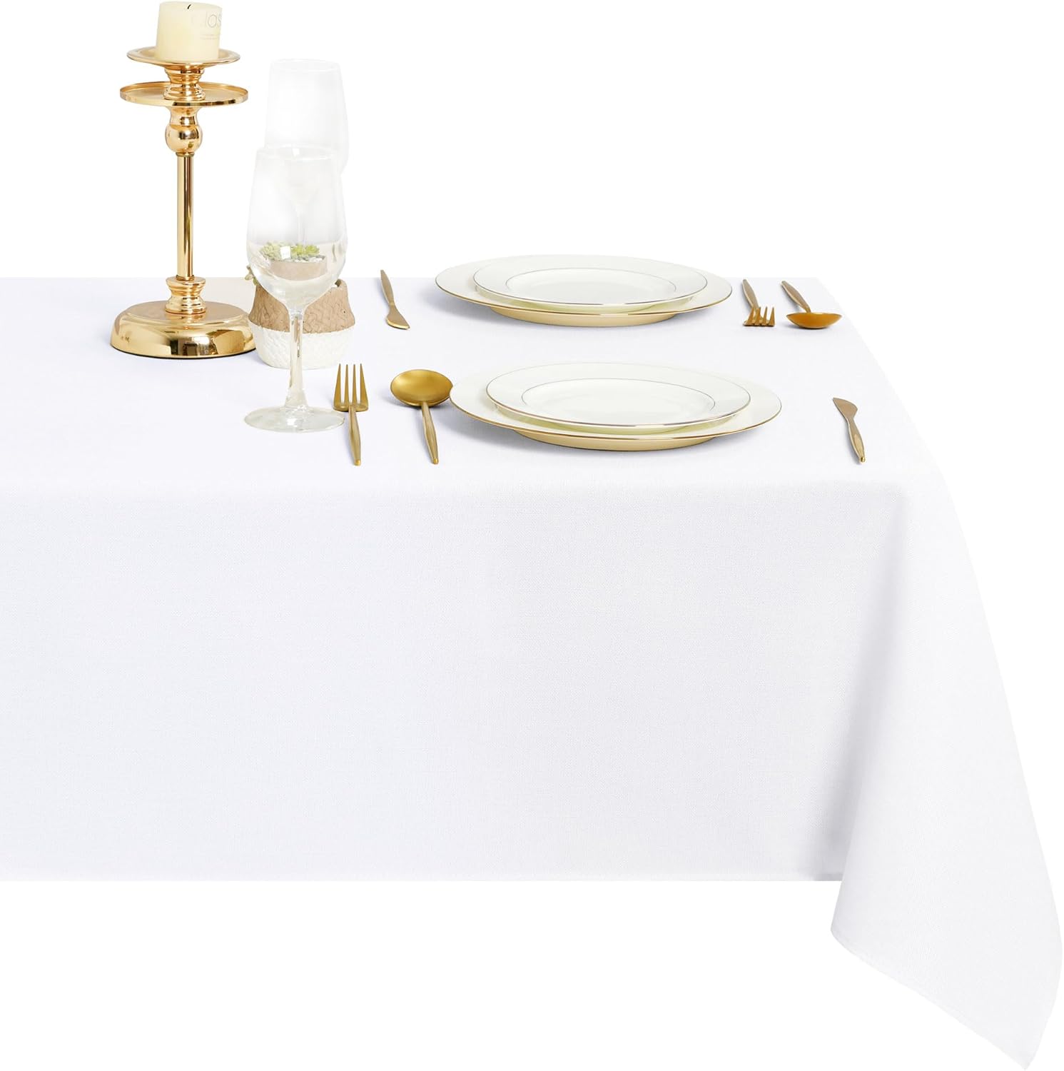 DWCN - aspect lin imperméable - 160x320cm - anti-tache, lavable