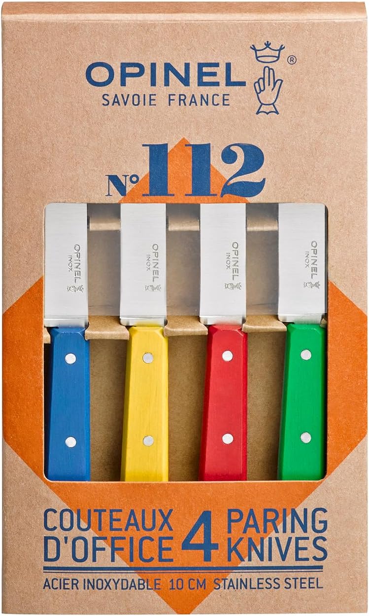 Opinel - Coffret N°112 - 4 couteaux 10cm - lame inox, fabrication française