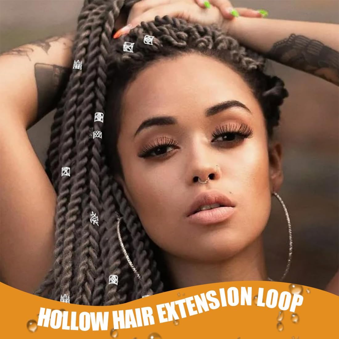 Bijoux Cheveux Tresse - accessoires tresses 40pcs - idéal hommes femmes