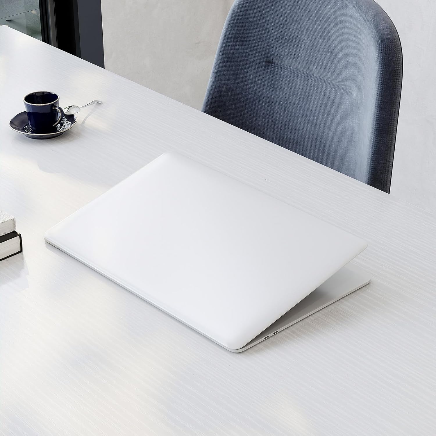 Bureau d'ordinateur - blanc - 160x55 cm - espace de travail moderne