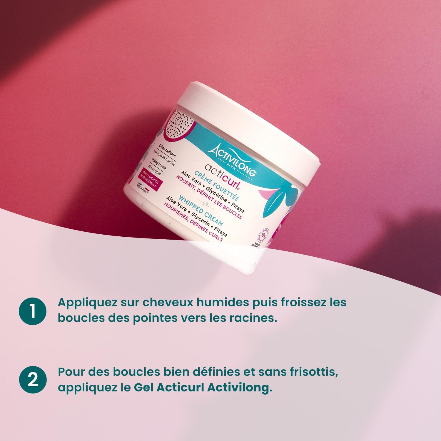 Activilong - Acticurl Crème Fouettée 300ml - soin boucles, 98% naturel