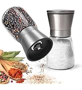 KitchenBoss Moulin a Poivre：2 Pièces Salieres et Poivrieres Réglable Moulin a Sel, Poivrier avec ...