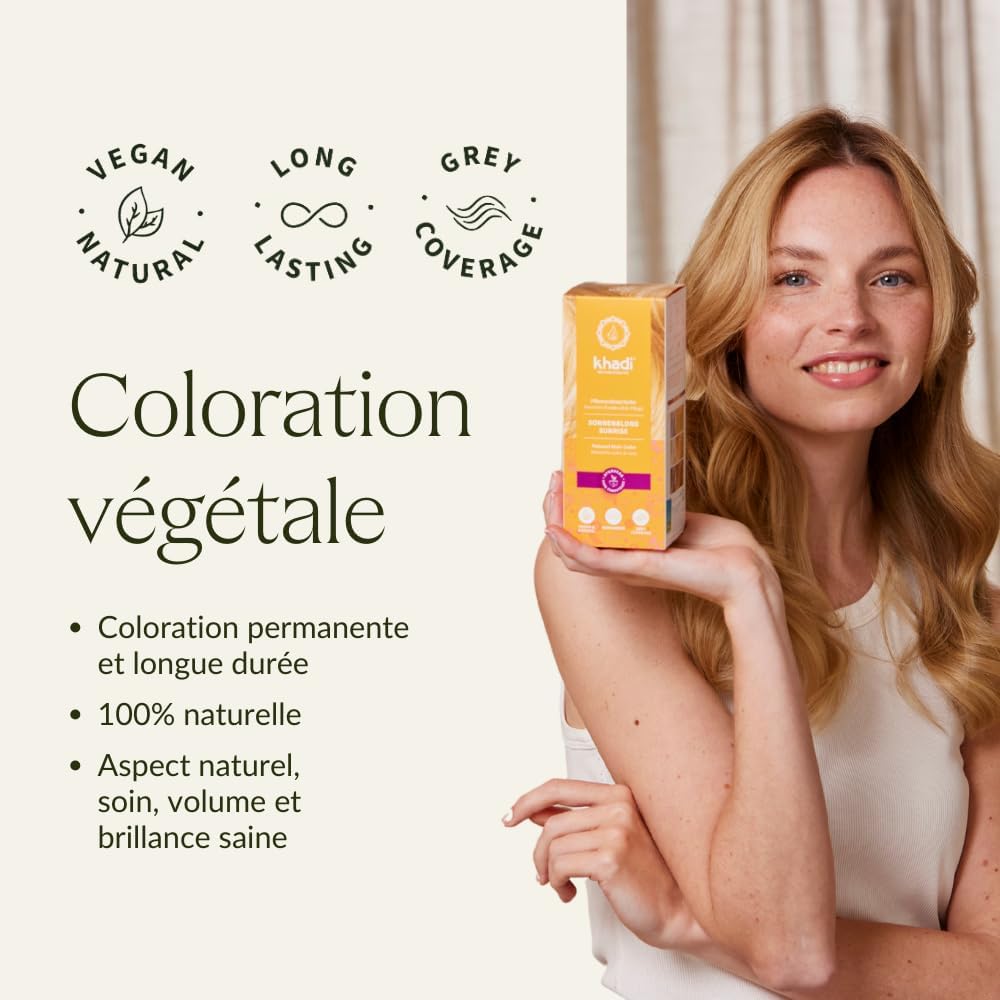 Khadi - Blond Soleil - 100g - coloration végétale blond cuivré doré