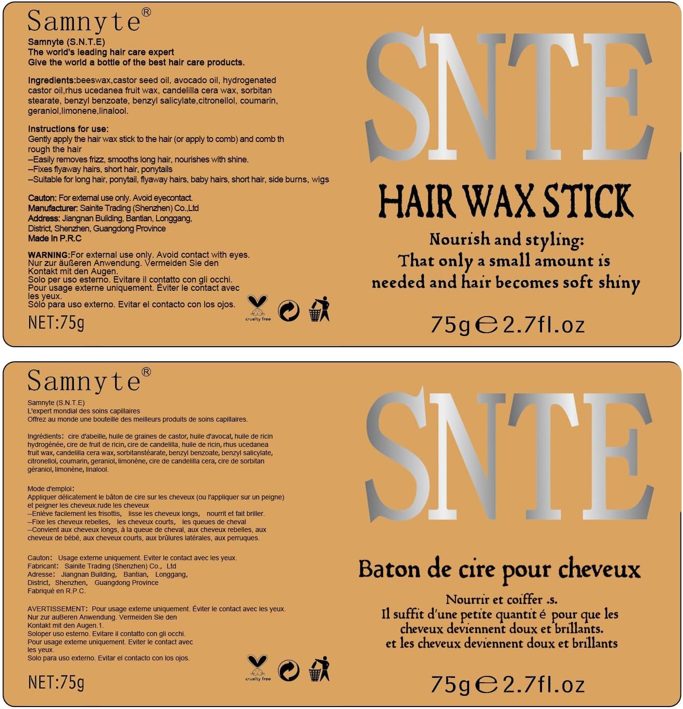 Set coiffage cheveux - cire, brosses, crème - anti-frisottis, usage femmes/enfants